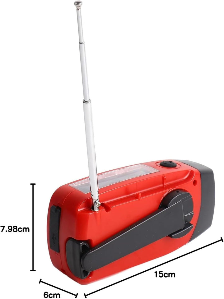 VBESTLIFE Notfall-Wetterradio, 1200 MWh AM/FM/NOAA Solar-Handkurbel-Notfallradio, SOS-Alarm und Tasc