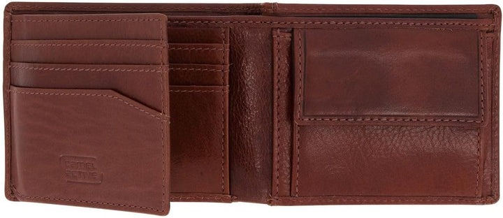 camel active Como Herren Geldbörse RFID Klein Querformat Leder, Cognac