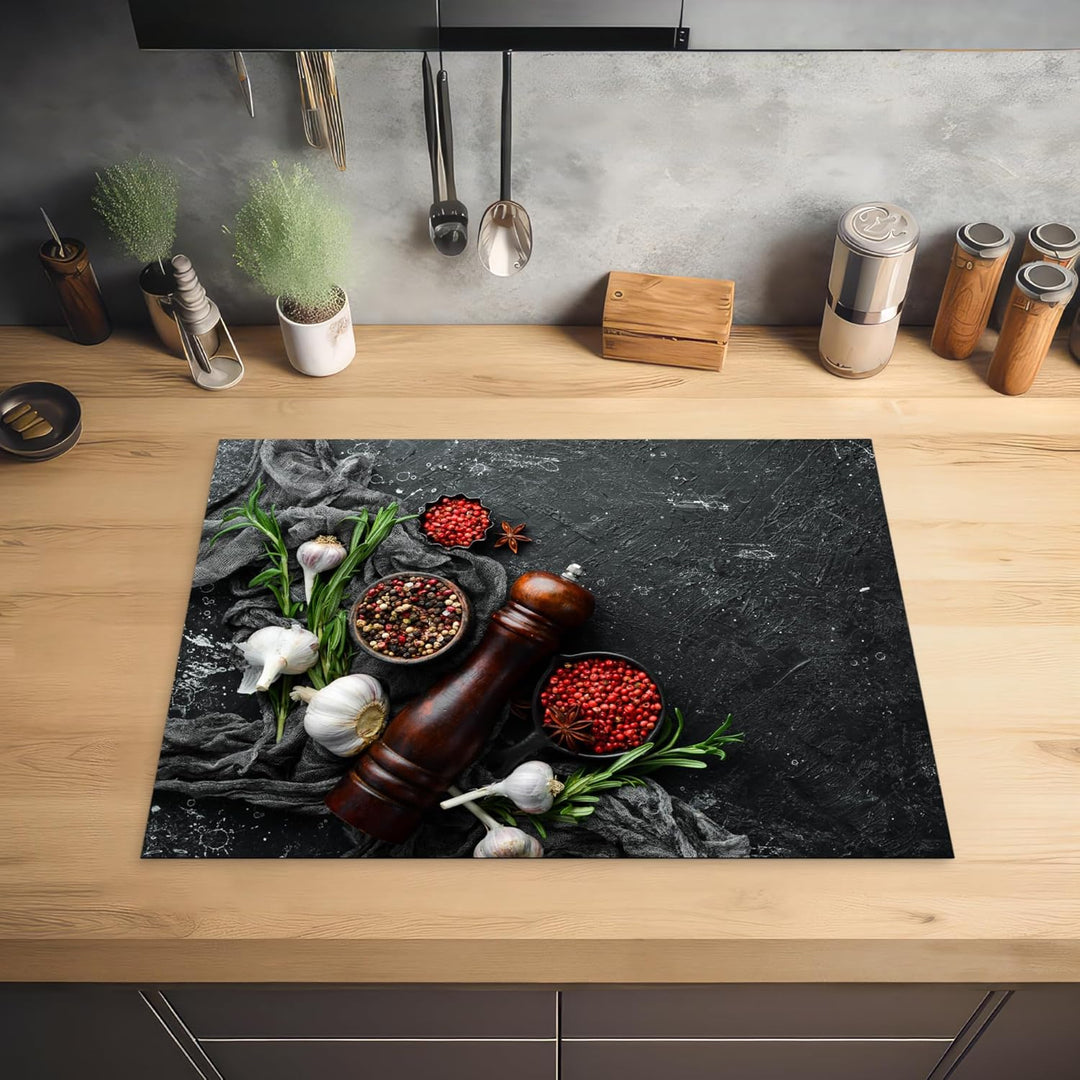 Herdabdeckplatte 70x52 cm Einteilig Küche Herdabdeckung Induktionsfeld Ceranfeld Herdabdeckplatten V