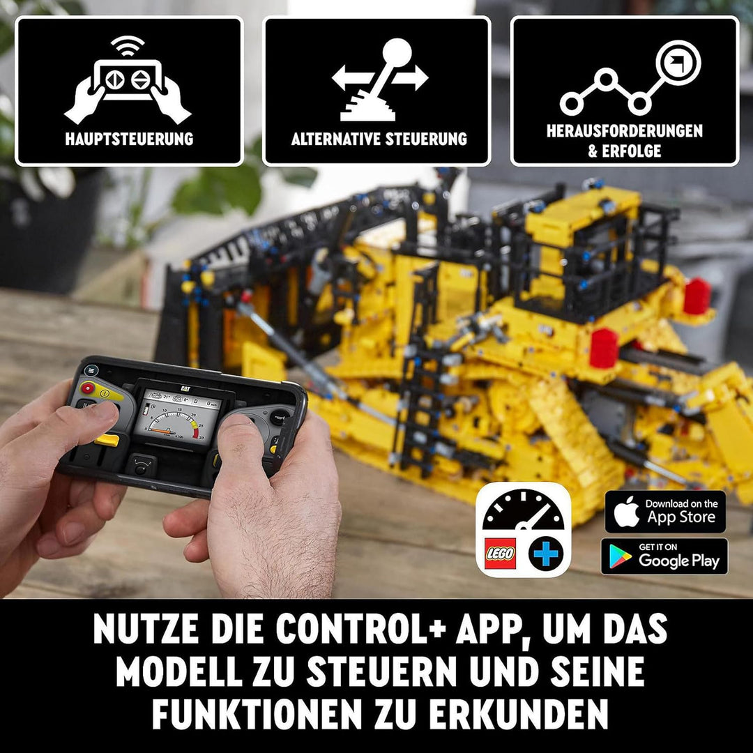 LEGO 42131 Technic Appgesteuerter Cat D11 Bulldozer, Set für Erwachsene, ferngesteuerte Autos, Gesch