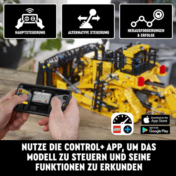 LEGO 42131 Technic Appgesteuerter Cat D11 Bulldozer, Set für Erwachsene, ferngesteuerte Autos, Gesch