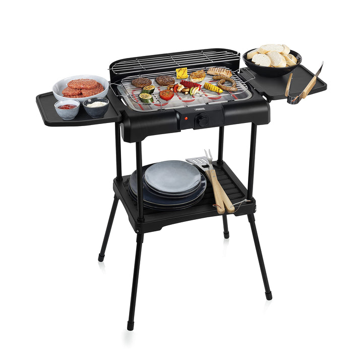 PRINCESS 01.112250.01.001 112250 Electric BBQ with side shelves Grill, Kunststoff, schwarz Elektrisc