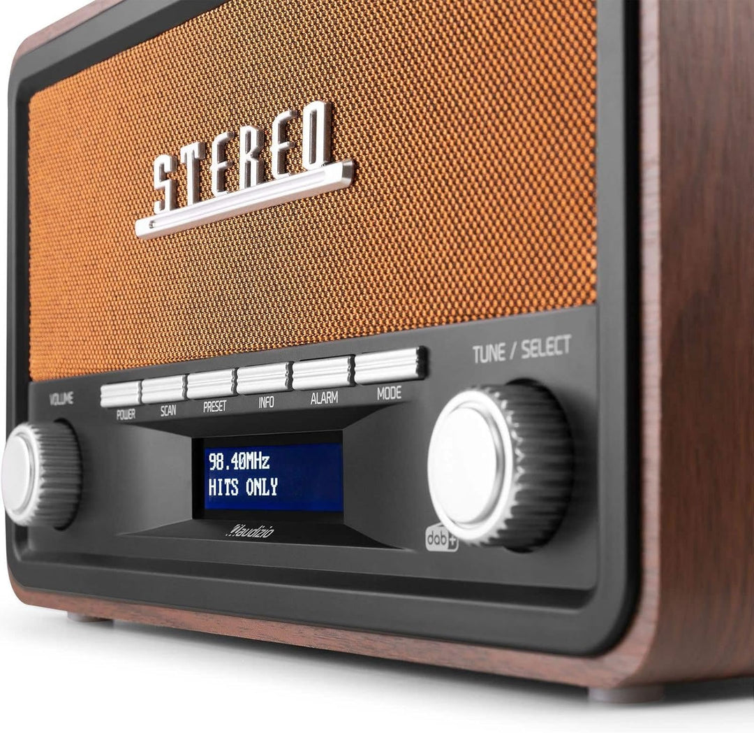Audizio Foggia, Retro Radio, DAB Plus Radio, Bluetooth, Alarmfunktion, Radiowecker, Nostalgie Radio,