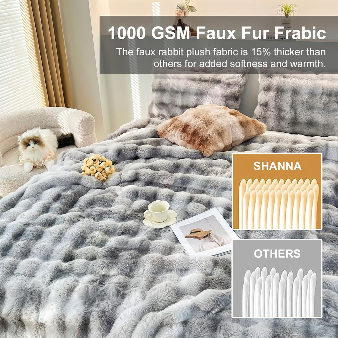 Kuscheldecke Kaninchen Plüsch Decke Super Soft Wohndecke Dick 1000 G/M² Flanell Decke Warme Überwurf