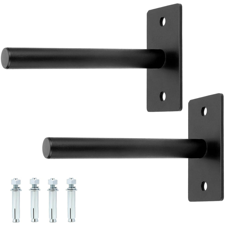 QWORK® 2 Stück Wandmontage Hantelscheiben Halterung, für 2.5 cm/3cm/5cm, Robuste Stahlkonstruktion H
