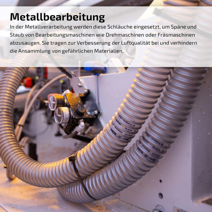 AWM Absaugschlauch Ø 200 mm transparent 0,4mm Absauganlage Spiralschlauch schwer entflammbar Flexsch