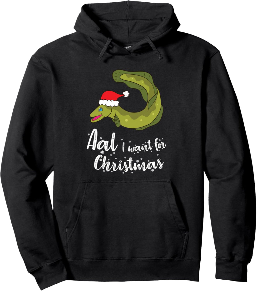 Aal I Want For Christmas Angler Geschenk Weihnachten Pullover Hoodie
