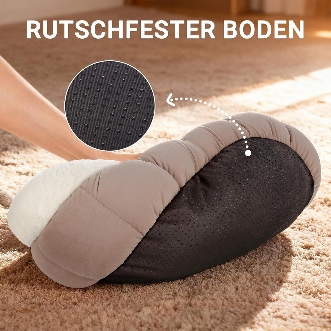 EDMIENS Katzenbett Klein, Katzenbett Flauschig Waschbar, Katzen Bett Indoor, Katzenkissen Braun, Run