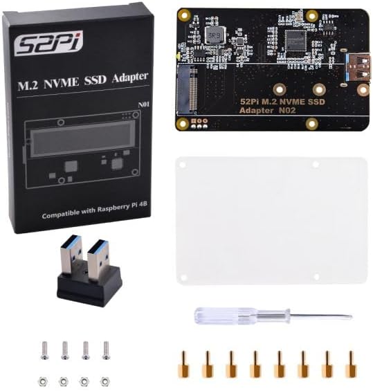 GeeekPi M.2 NVME SSD Storage Expansion Board for Raspberry Pi 4, Only Support M.2 NVME SSD (Raspberr