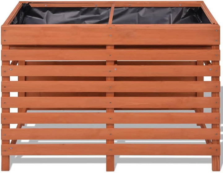 FIRBNUS Pflanzkübel 100x50x71 cm Braun Massives Chinesisches Tannenholz Blumenkübel Einsatz im Ausse