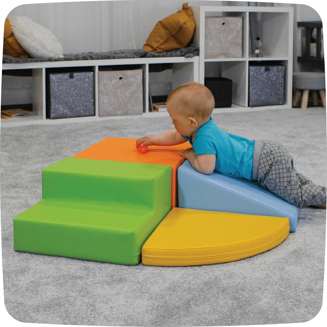 IGLU SOFT PLAY Corner Crawler Softbausteine Riesenbausteine Schaumstoffbausteine 4 Blöcke - Anti-Rut