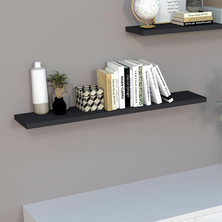 Henor Wandregal FSC® Holzwandregal 100 x 15 x 3 cm. Laden Sie 30 kg. Graphit 100 Graphit 15 Cm, 100