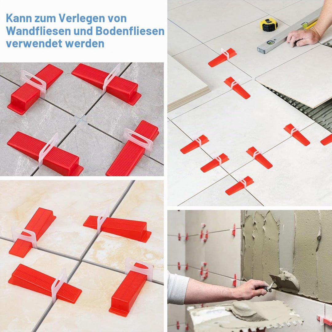 500 Stück Fliesen Nivelliersystem 3mm Nivelliersystem Fliesen Zuglaschen Fliesenverlegehilfe Fliesen