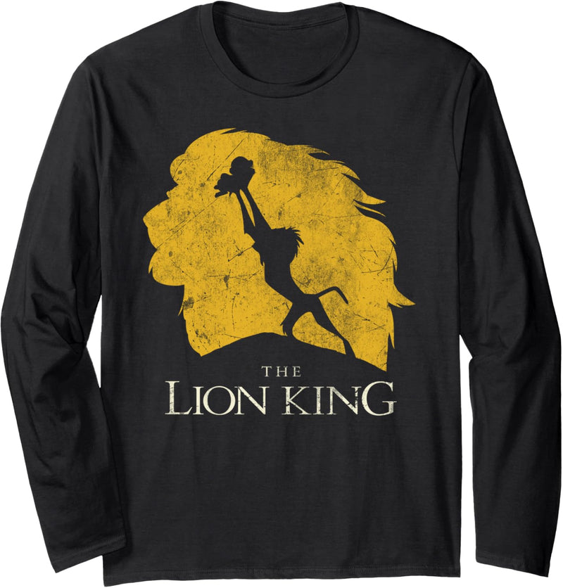 Disney The Lion King Rafiki Simba Silhouette Fill Langarmshirt