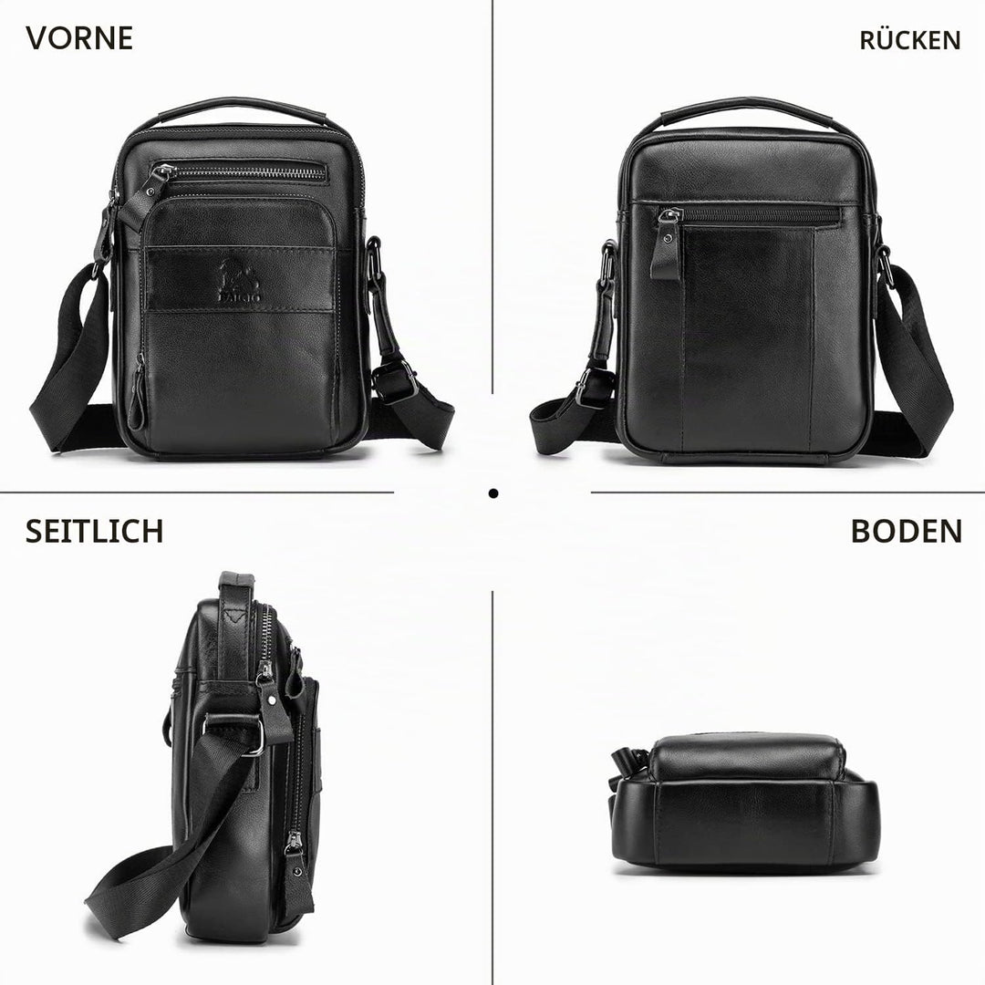 BAIGIO Leder Umhängetasche Herren Schultertasche Vintage Männer Tasche Crossbody Bag Herrentasche zu