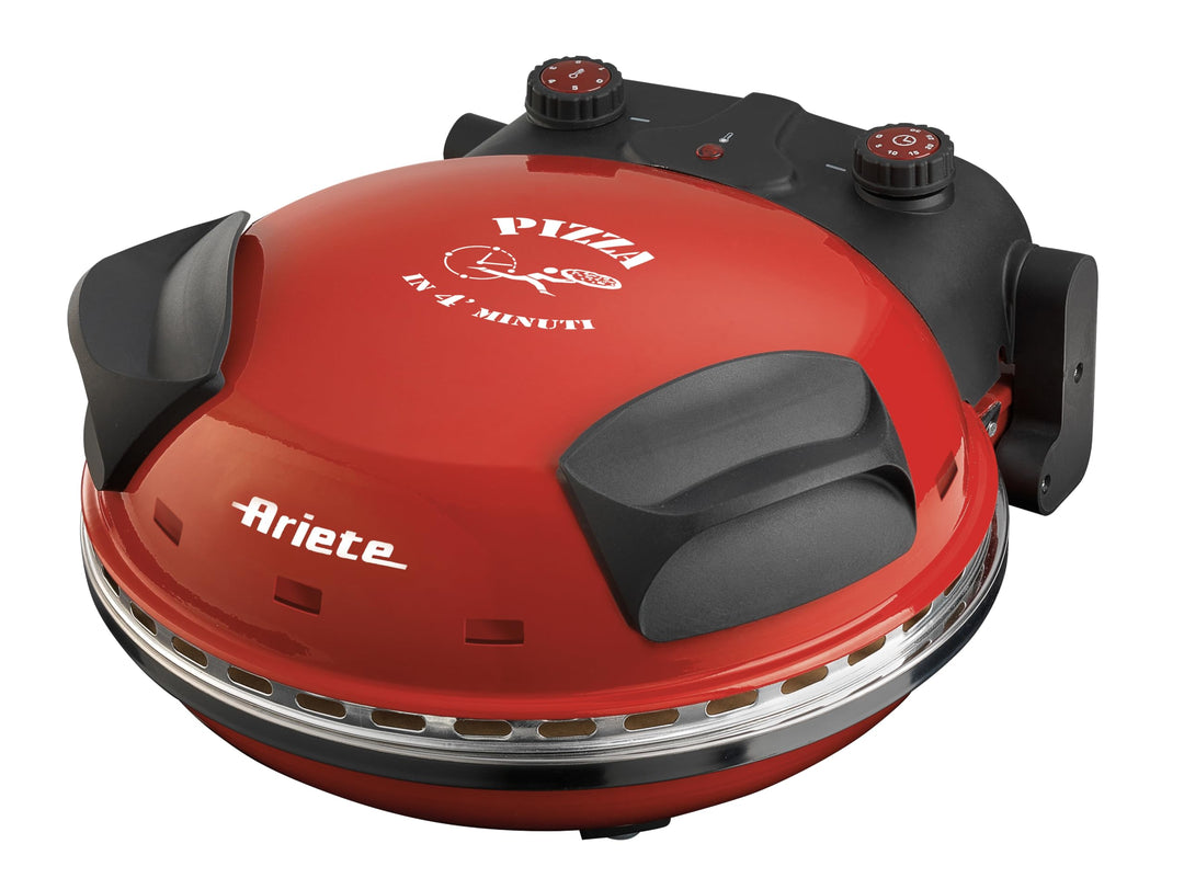 Ariete 909, Pizzaofen, 400°C, Platte aus feuerfestem Stein, backt Pizza in 4 Minuten, 33 cm Durchmes
