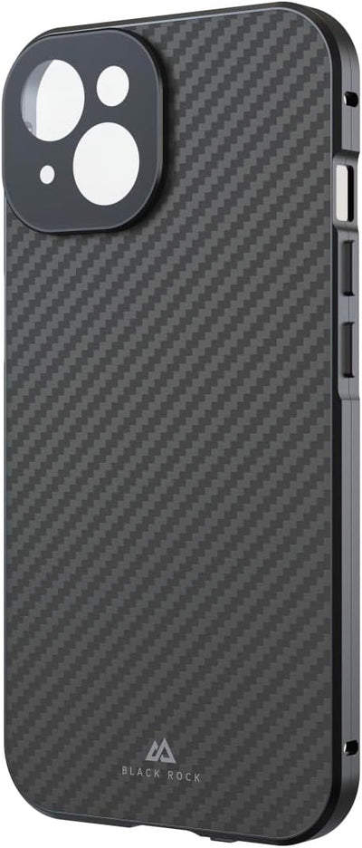 Black Rock - Hülle 360 Grad Glass Case Passend für Apple iPhone 14 I Carbon Handyhülle, Karbon Rücks