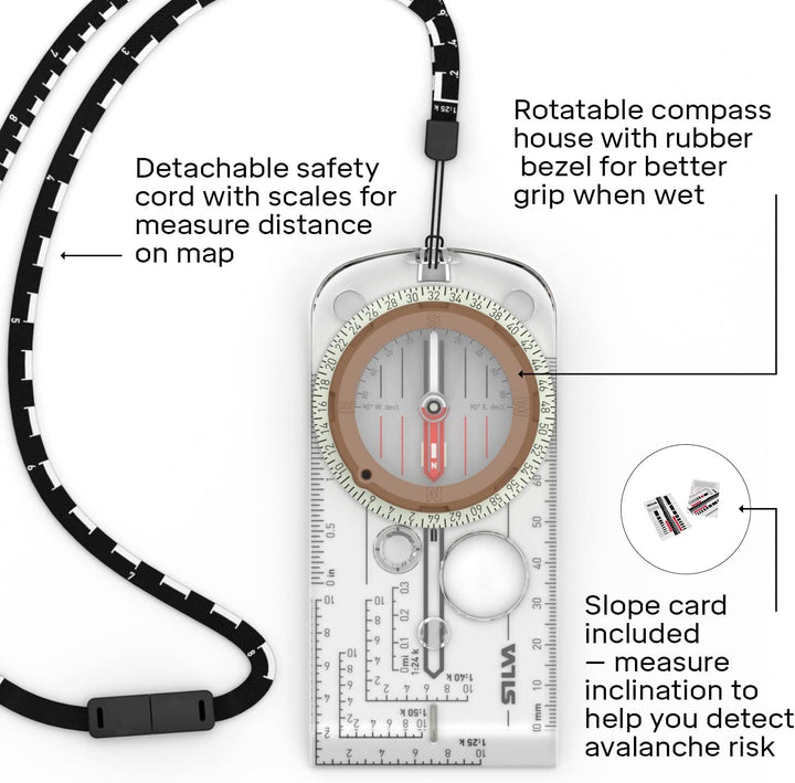 Silva Unisex-Adult Compass 5-6400/360 Kompass, durchsichtig, Standard