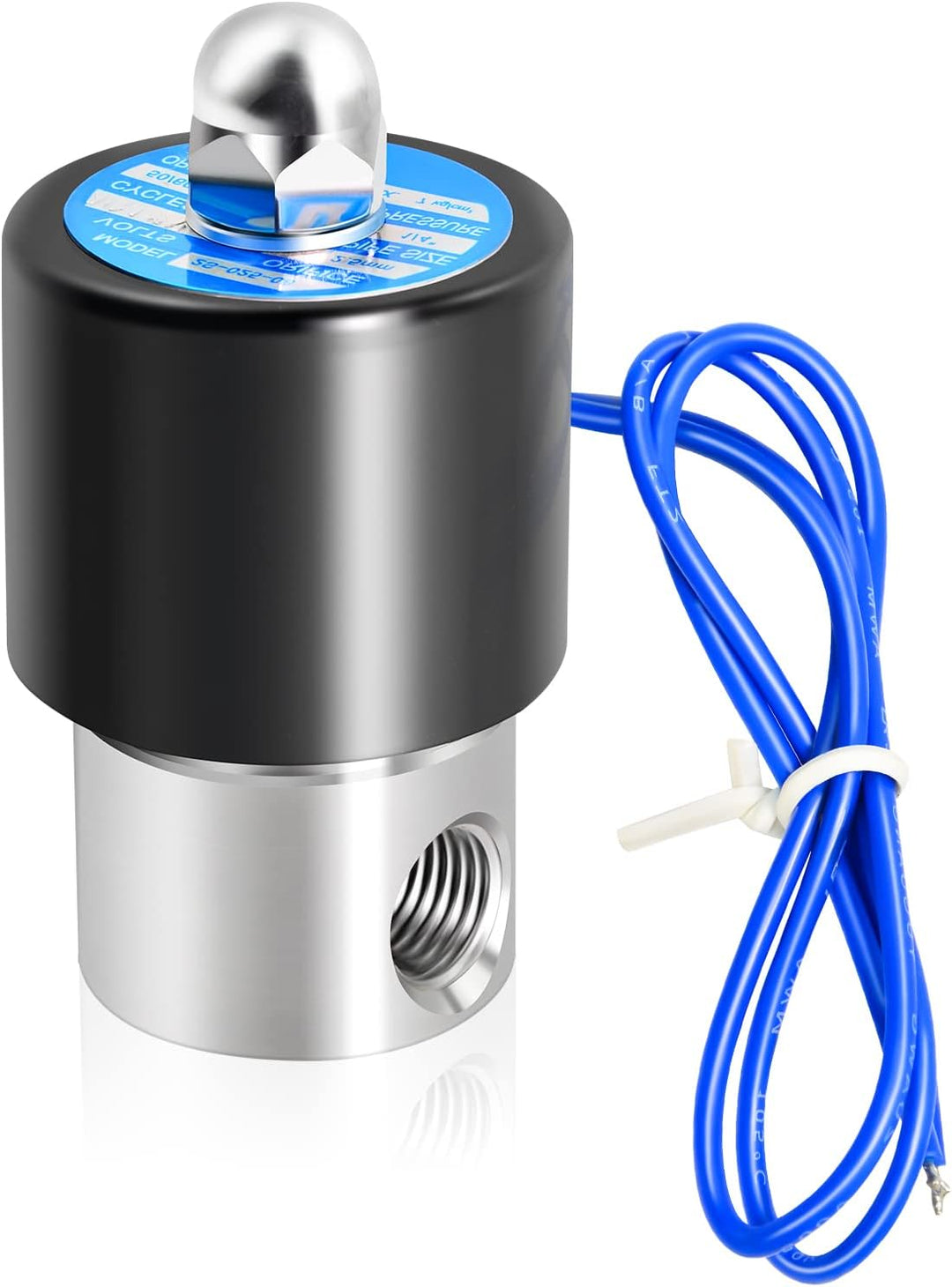 ERGAOBOY 1/4" BSP 12V Edelstahl Elektro Magnetventil mit Widerhakenanschluss, passend für Wasser,Luf