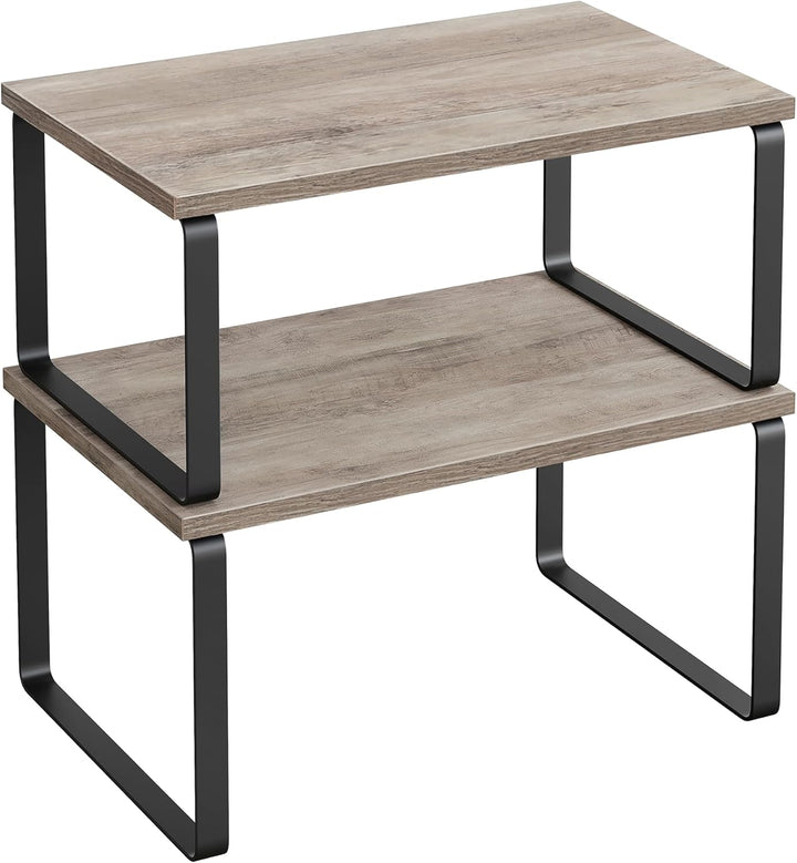 SONGMICS Gewürzregal, 2er Set Küchen-Organizer, Küchenregal, Schrank-Organizer Küche, erweiterbar, k