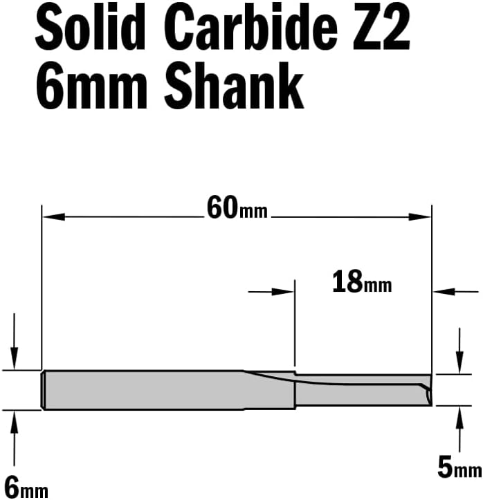 CMT Orange Tools 712.050.11 – Fräser Gerade HWM S 6 D 5 x 18 LT 60