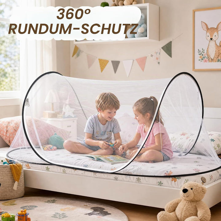 YADODO Moskitonetz Bett Reise Faltbar Pop up Mückennetz Bett 90X 200x 60cm Mücken Mosquito Netz Bett