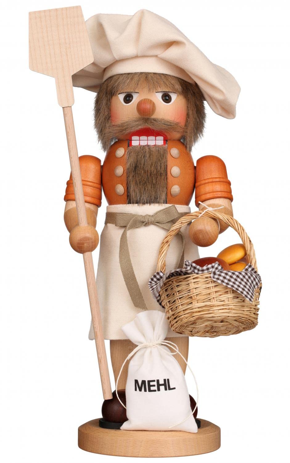 Christian Ulbricht Nussknacker Bäcker Natur - 39 cm