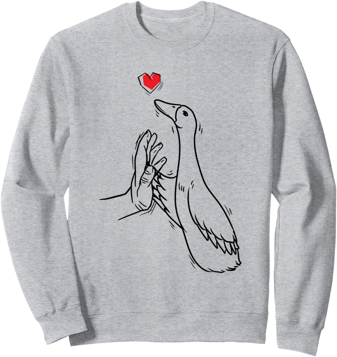 Laufente Hand Ente Laufenten Sweatshirt