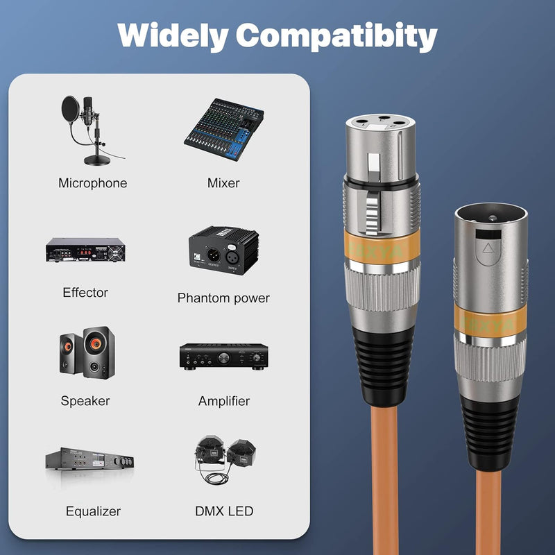 EBXYA XLR-Kabel Mikrofonkabel 2M 6Packs Stecker auf Buchse symmetrisches XLR-Mikrofonkabel Farbige D