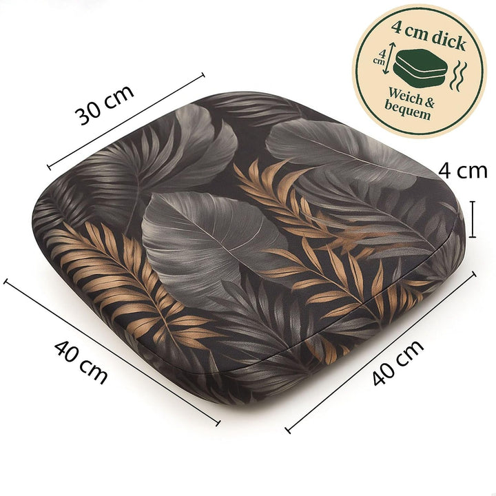 SILUK Sitzkissen 4er Set – Wasserdicht, Weich &amp; Dick, Abnehmbarer Bezug mit Reissverschluss, Outdoor