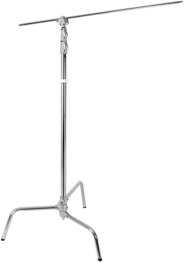 Godox 270CS, C-Ständer mit Arm, Griffkopf und abnehmbarem Turtle-Basis (22 cm, Silber), KSA Version