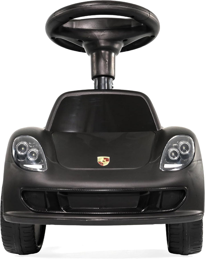Lemodo, Porsche Carrera GT Rutschauto lizenziert schwarz, ab 18 Monaten, Kinderfahrzeug mit Scheinwe