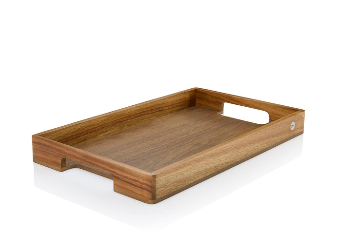 AdHoc ST25 Serviertablett für Tee, Kaffee oder Speisen Serve, Akazien-/Walnussholz 50x30 CM, 50x30 C