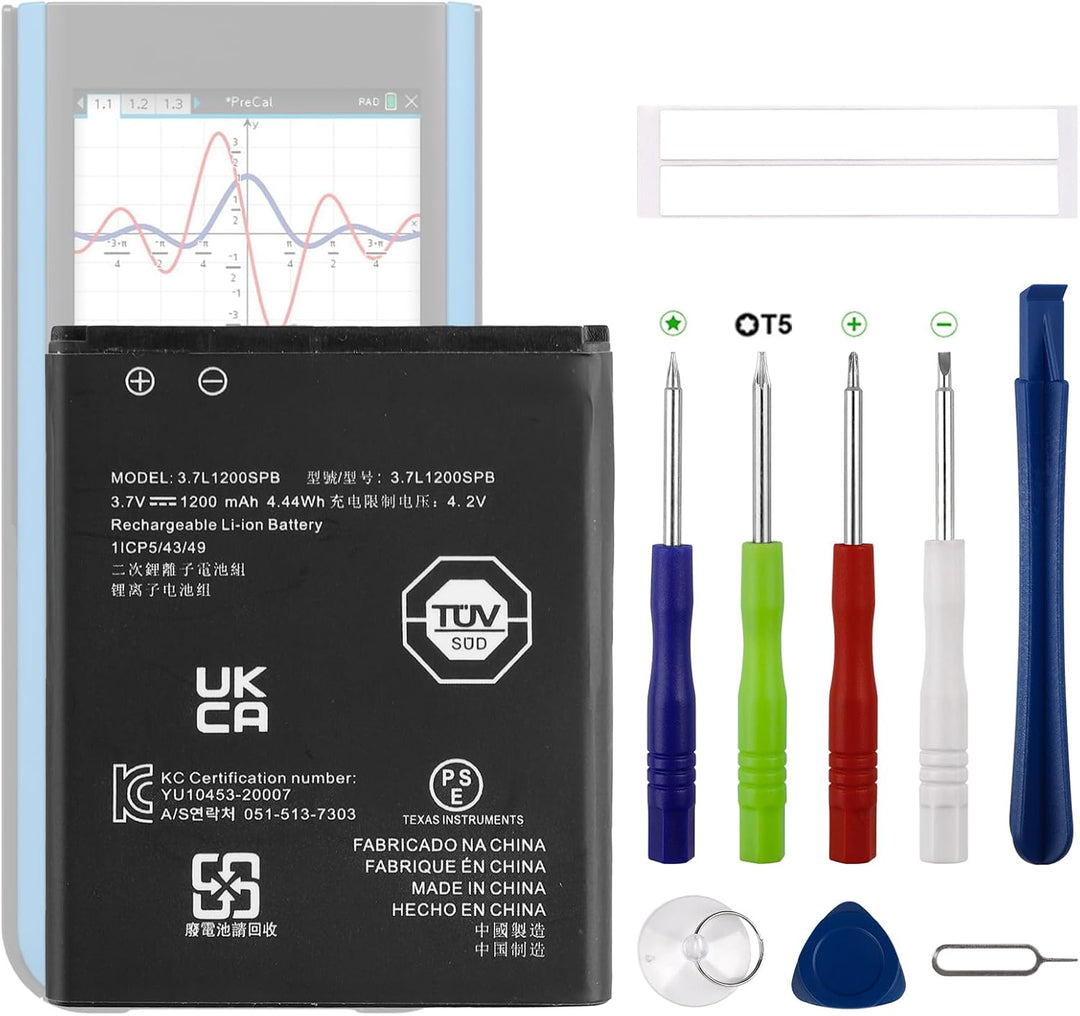 Neu L1200SPB Akku Ersatz Kompatibel mit Texas Instruments AkkuTI-Nspire CX and CX CAS Ersatzbatterie