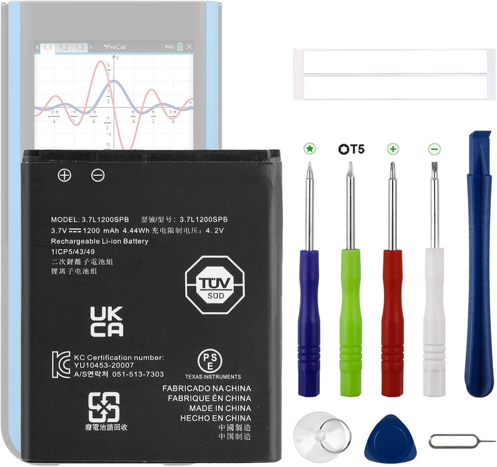 Neu L1200SPB Akku Ersatz Kompatibel mit Texas Instruments AkkuTI-Nspire CX and CX CAS Ersatzbatterie