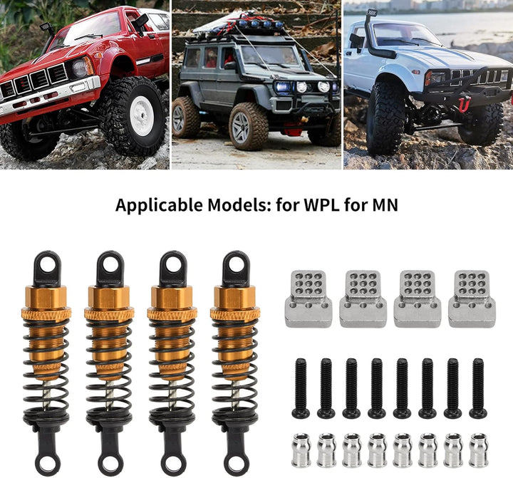 4 Stück 64mm/2.5 Zoll RC Auto Stossdämpfer Aluminium Legierung Material Stossdämpfer Dämpfer mit Sto