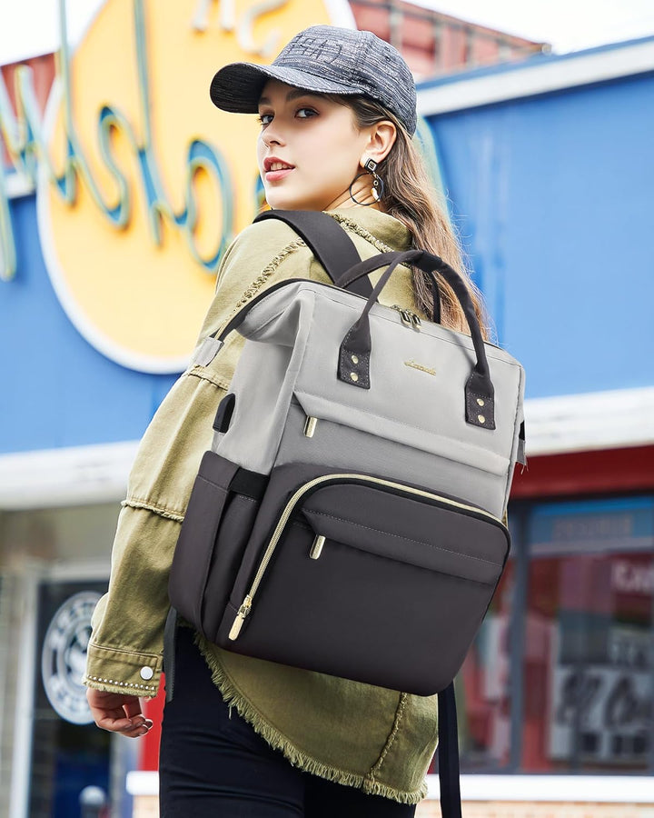 LOVEVOOK Rucksack Damen, Laptop Rucksack 17 Zoll, Schulrucksack Teenager | Reiserucksack Arbeitsruck