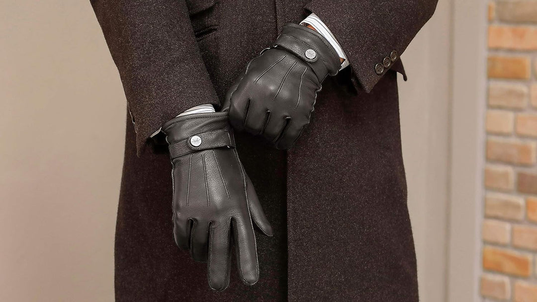 PEARLWOOD Herren Handschuhe Henry aus Hirschleder XL (10) black (200), XL (10) black (200)