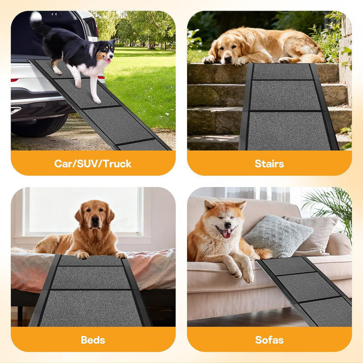 Hunderampe Auto Klappbar, Hundetreppe Auto Hunde Bis 115kg Einstiegshilfe Hundetreppe, Hundetreppe A
