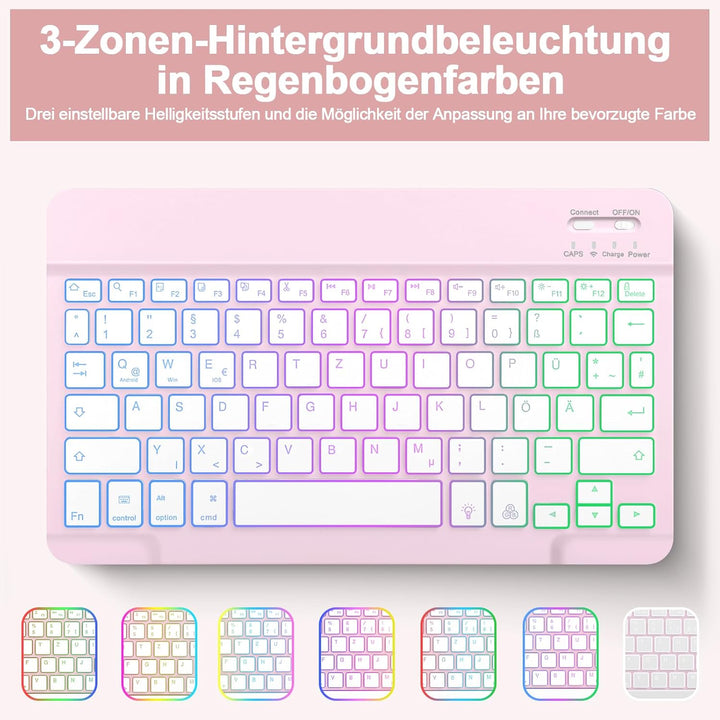 Bettdow für Samsung Galaxy Tab S10 Lite/ S10 FE 10,9" 2025 Tastatur Hülle, QWERTZ Layout Abnehmbarer