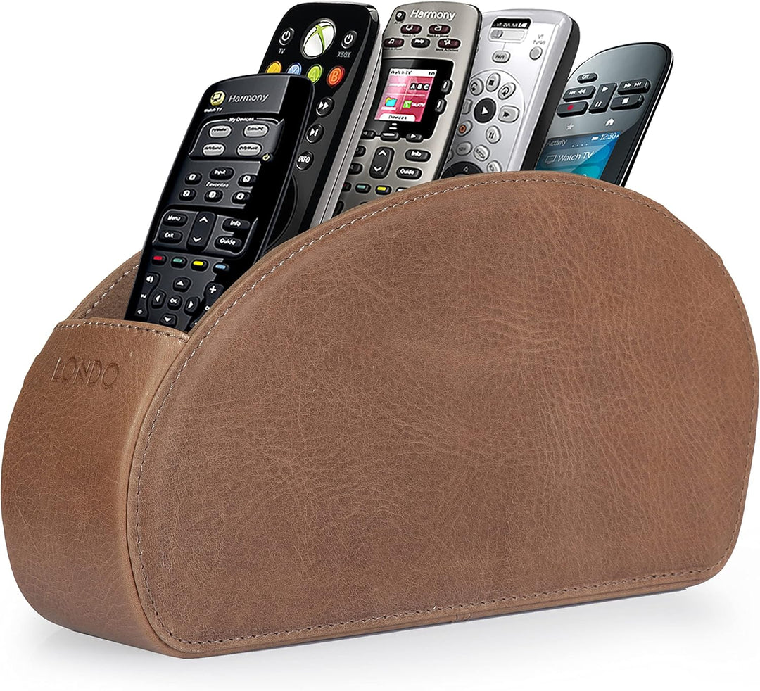 Londo Fernbedienungshalter mit 5 Taschen - Platz für DVD, Blu-Ray, TV, oder Apple TV Fernbedienungen