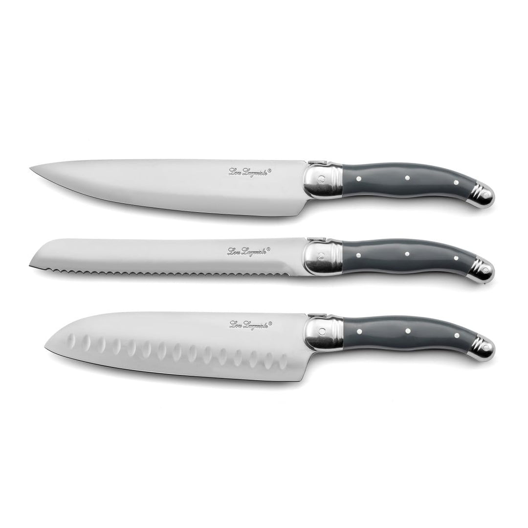 Lou Laguiole Tradition XL Küchenmesser-Set, 3-teilig