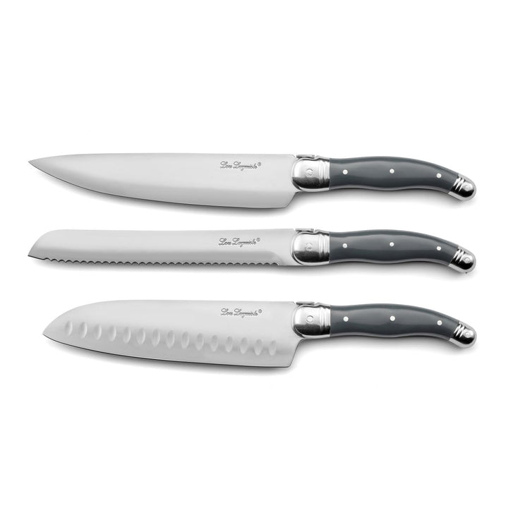 Lou Laguiole Tradition XL Küchenmesser-Set, 3-teilig