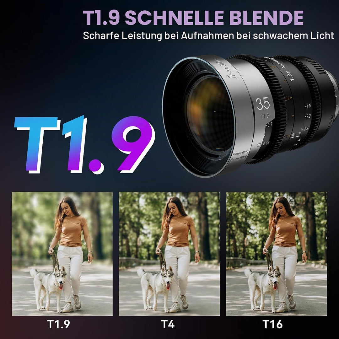 SIRUI IronStar T1.9 1.5X Anamorphotisches Cine-Objektiv: 35mm Kinoobjektiv mit manuellem Fokus und n