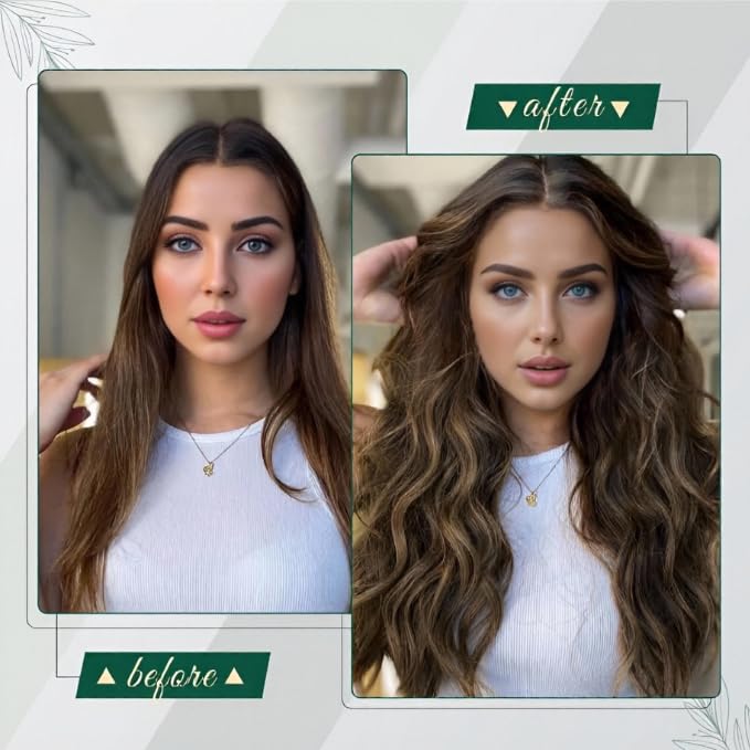 RUNATURE Extensions Echthaar Tressen Zum Einnähen Braun 35cm Haarverlängerung Glatt Weft Echte Haare