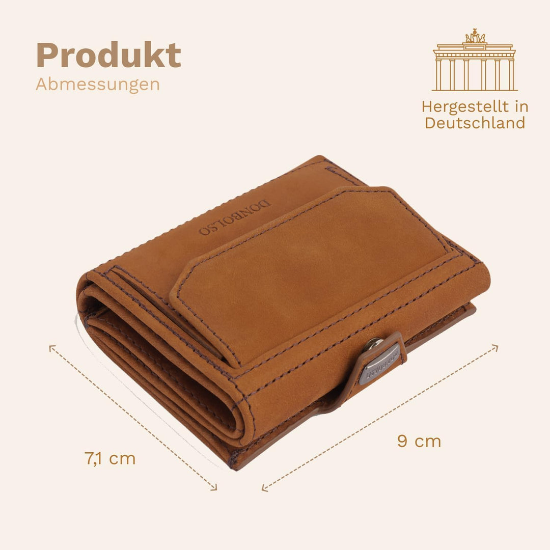 DONBOLSO NextGen Slim Portemonnaie Brieftasche - Minimal Wallet - Münzfach, RFID-Schutz, bis 11 Kart