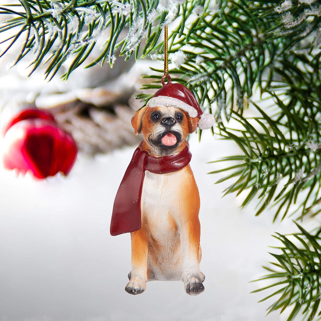 Design Toscano JH576302 Boston Terrier Urlaub Hund Ornament Skulptur Boxer Full Color, Boxer