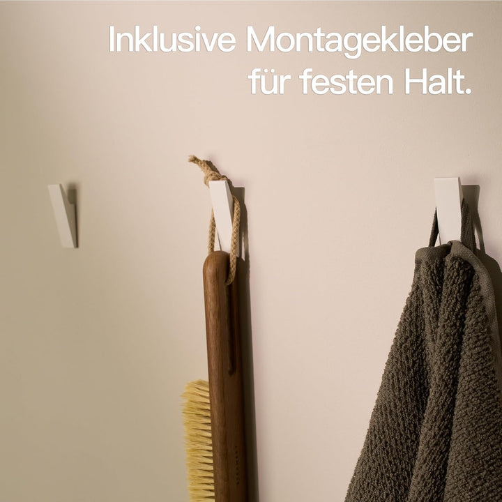 Designfabrik Hamburg Klebehaken | Wandhaken selbstklebend | Handtuchhalter ohne Bohren | Haken für K
