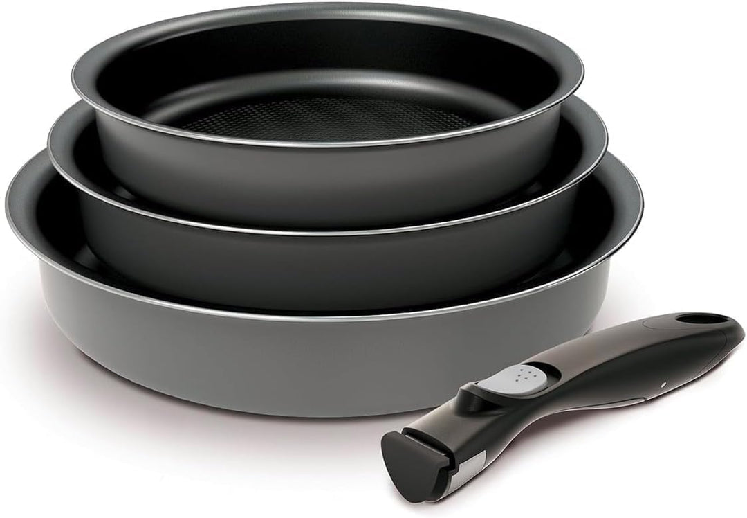 Avilia Set mit 3 Induktionspfannen mit abnehmbarem Griff, 20 – 24 – 28 cm – Antihaftbeschichtung, 5