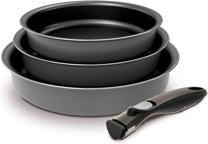 Avilia Set mit 3 Induktionspfannen mit abnehmbarem Griff, 20 – 24 – 28 cm – Antihaftbeschichtung, 5